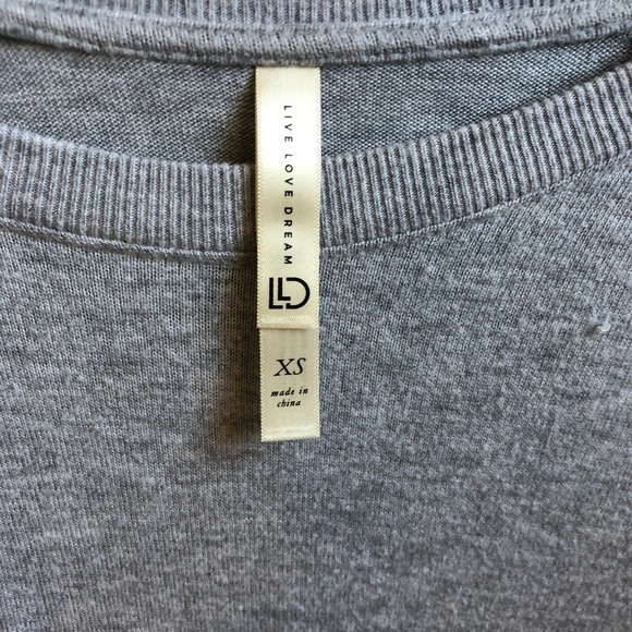 Live Love Dream Tie front sweater gray long sleeve size XS - Picture 3 of 3